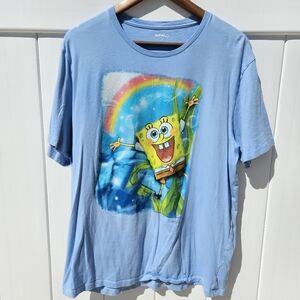 Old Navy Light Blue SpongeBob T-Shirt Size XL